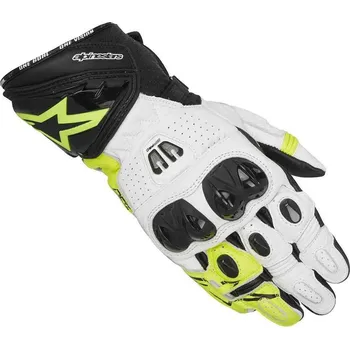 Moto rukavice Alpinestars GP Pro R2 černé/bílé/žluté
