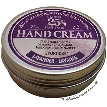 Péče o ruce Sportique KRÉM NA RUCE A NEHTY S 25% BAMB.MÁSLA - LEVANDULE 75 ml