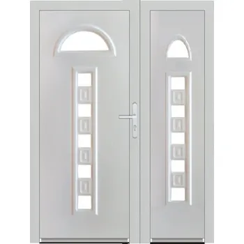 Vchodové dveře Dvoukřídlé plastové vchodové dveře Soft Meggie
