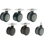 Nábytkové kolečko, nosnost do 100 kg s plotničkou, stříbrnošedé