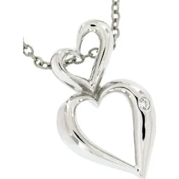 Přívěsek Zlatnictví U Kostela Stříbrný přívěsek dvojité srdíčko AP7769 308745876
