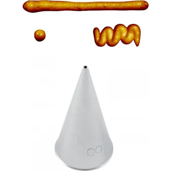 Špička zdobící nerez otvor 0,06cm (hladká) prům.1,8, v.3,5cm