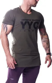 Pánské tričko Nebbia Athletic Logo 73011 Khaki