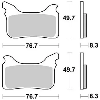 Brzda pro motocykl Brzdové destičky SBS RSI přední KTM 450 SMR rok 04-06
