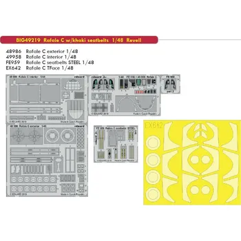 Plastikový model Eduard 1/48 Rafale C w/khaki seatbelts (REVELL)