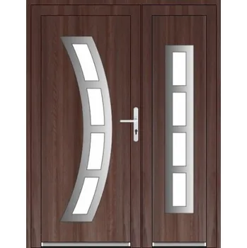 Vchodové dveře Dvoukřídlé vchodové plastové dveře Soft Adam