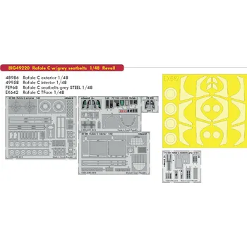 Plastikový model Eduard 1/48 Rafale C w/grey seatbelts (REVELL)