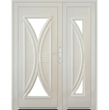 Vchodové dveře Dvoukřídlé plastové vchodové dveře Soft Rose