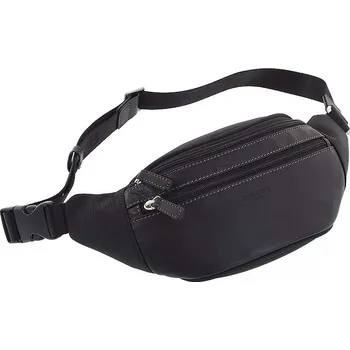 Ledvinka Prvotřídní polokožená ledvinka na doklady - Hexagona Rian černá