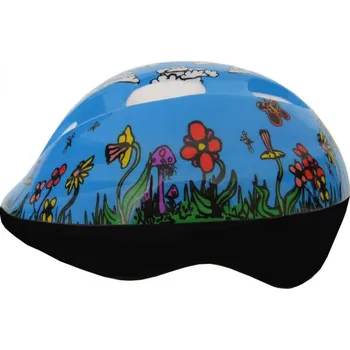 Cyklistická přilba Fly Dětská cyklistická helma modrá s kytičkami M (50-52 cm)