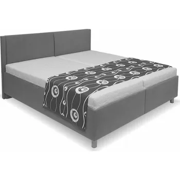Postel Postel zvýšená Ester s matracemi a polohovacím roštem 180cm 180 x 200cm Šedá