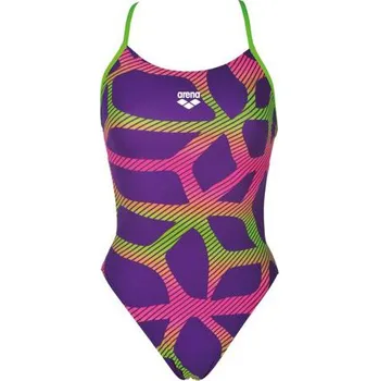 Dámské plavky ARENA Spider Booster One Violet velikost: D 38 - EU