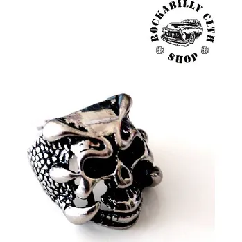 Prsten Prsten stříbrný Rocka Predator Skull Silver - 19mm