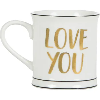 Sass & Belle Porcelánový hrnek s nápisem LOVE YOU 400ml