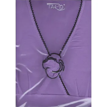 Dámská noční košile Taro, dámská noční košile 382-Carmen, dl.rukáv, fialová, vel. L