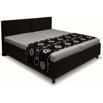 Postel Postel zvýšená Ester s matracemi a polohovacím roštem 180cm 180 x 200cm Černá