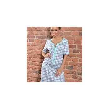 Dámské noční prádlo Taro, dámská noční košile 806- Marcela, krátký rukáv, světle modrá, vel. S
