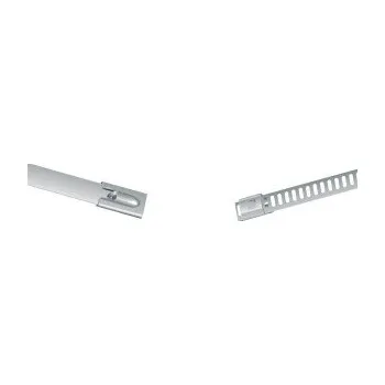 Organizace kabelů Stahovací páska nerez. s kuličkovým zámkem, 45kg, pr. svazku 360mm, 4,5x1194x0,3mm, 100ks v bale