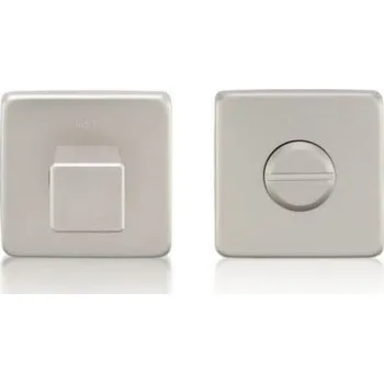 Dveřní kování M&T Spodní rozety čtvercové, SNi matný nikl, WC / koupelna