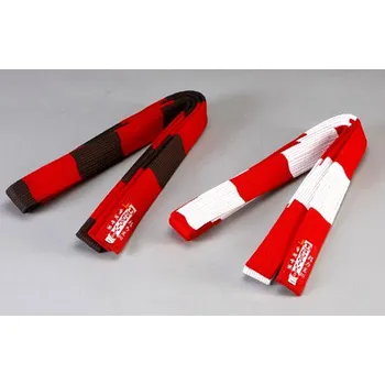 Bojový sport JU-SPORTS MISTROVSKÝ PÁS ČERVENO-ČERNÝ (závora), 11 červených, 12 černých dílů Délka: 320