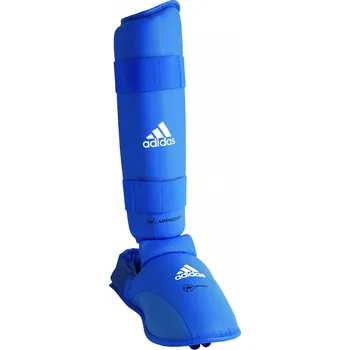Chránič těla na box a bojový sporty Chrániče holení a nártů na karate - Adidas WKF approved Barva: Modrá, Velikost: XL