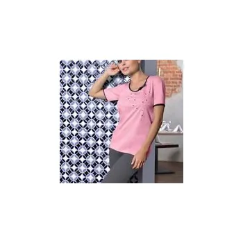 Dámské pyžamo Taro, dámské pyžamo 816-Zofia, krátký rukáv, růžová, vel. XL