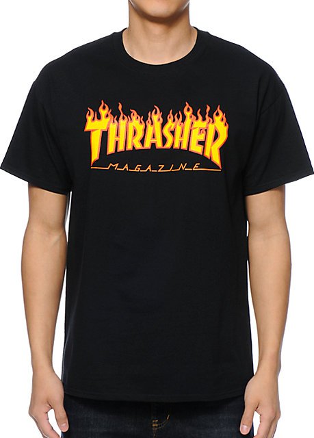 novelty So many mark Thrasher Flame Logo tričko černé od 483 Kč - Zbozi.cz