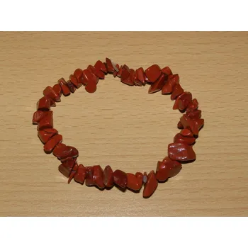 Drahý kámen Jaspis červený - Náramek - tromlované kameny - knt40