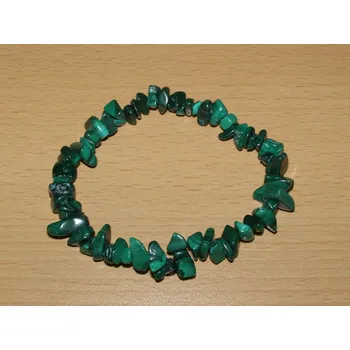 Drahý kámen Malachit - Náramek - tromlované kameny - knt17