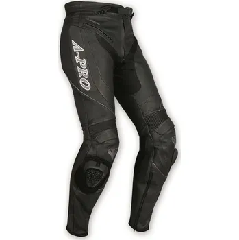 Moto kalhoty INTREPID - pánské černé kožené moto kalhoty A-pro - 40