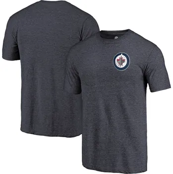 Pánské tričko Fanatics Pánské tričko Winnipeg Jets NHL Primary Logo Left Chest Distressed Tri-Blend Velikost: M