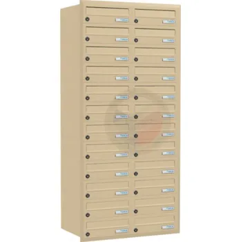 Poštovní schránka Sestava (2x12) pro zazdění z 24x B-01 (300x110x385) s L profilem - RAL 1014 béžová