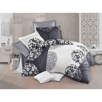 Povlečení Brotex Šeron Grey 140 x 220, 70 x 90 cm zipový uzávěr