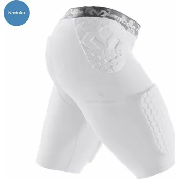 McDavid 737 bílé kompresní šortky s chráničem HexTM XL + DÁREK + Doprava ZDARMA