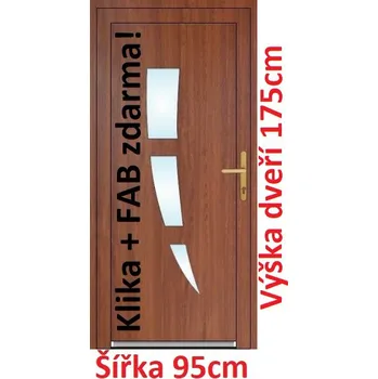 Vchodové dveře Vchodové plastové dveře Soft Daniel 95x175 cm - Akce!