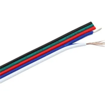 elektrický kabel FK Technics Plochý RGBW kabel k LED páskům 5x0,3mm2 FK-KAB-5X030MM-RGBW 4731755-01 metráž