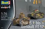 Revell Char B.1 bis + Renault FT.17 1:76