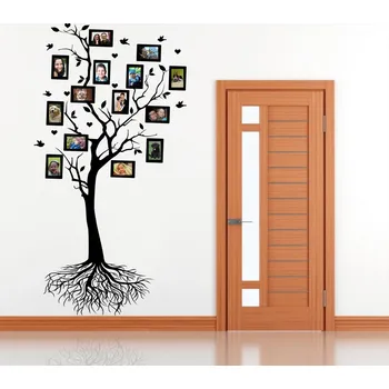 Samolepící dekorace Samolepka na zeď Strom na rodokmen s kořeny, 230 x 100 cm (dekorace na zeď)