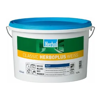 barva na zeď Interiérová barva HERBOL Classic Herboplus 12,5L - Bílá