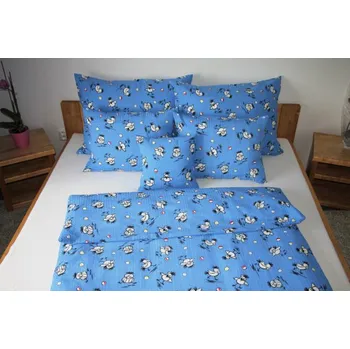 Povlečení Krepové ložní povlečení Loskuták modrý 140x200 cm