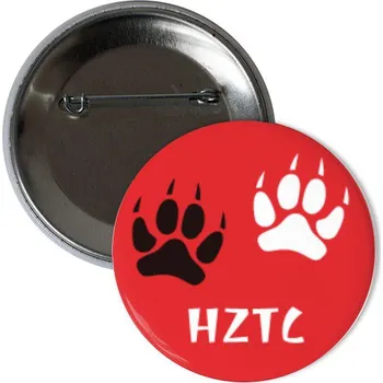 Odznáček s potiskem Hrady, zámky a jiné turistické cíle...tlapky