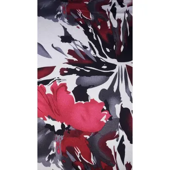 Látky a metrový textil, Barva Červená, Materiál 96% Viskoza 4% Lycra