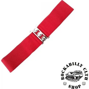 Opasek Elastický retro pásek Banned červený