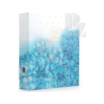 Kancelářské potřeby Pořadač A4 4-kroužkový lamino R25 Romantic sukulent 7-265, Karton P+P