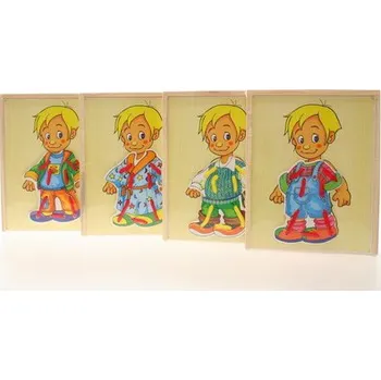 Dřevěná hračka Lamps 6056266 Dřevěné oblékání kluk