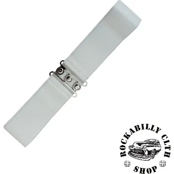 Opasek Elastický retro pásek Banned bílý