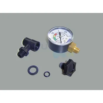 Manometr,T-kus+odvzduš.zátka boční závit