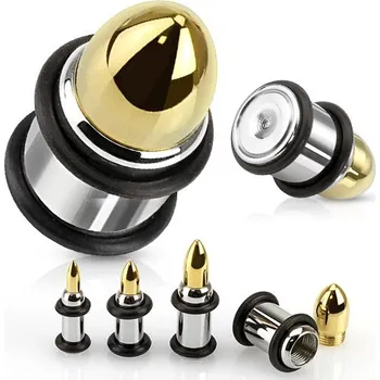 Piercing Piercingate Plug do ucha - nábojnice PTP00176 - Průměr Tunely, plugy, roztahováky: 8 mm