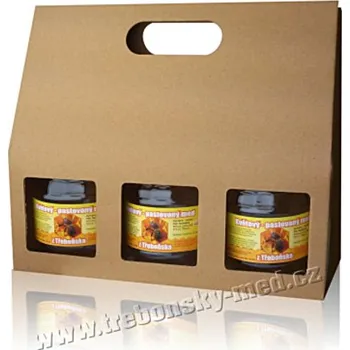 Dárková krabice na sklenice 3 x 0,5 kg (3 x 420 ml)