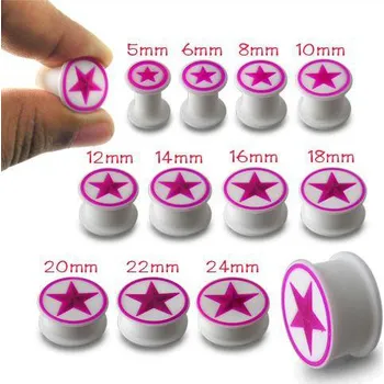 Piercing Piercingate Plug to ucha - hvězdička PTP00152 - Průměr Tunely, plugy, roztahováky: 6 mm